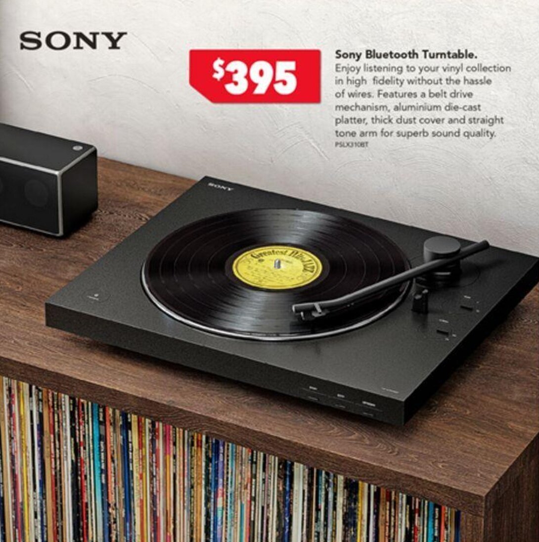 Sony Bluetooth Turntable. offer at Harvey Norman