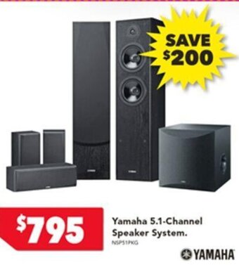 Harvey Norman Yamaha 5.1-Channel Speaker System. offer