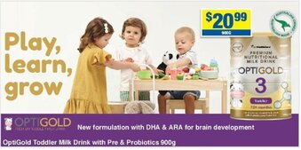 My Chemist OptiGold Toddler Milk Drink with Pre & Probiotics 900g offer
