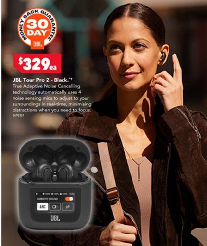 JBL Tour Pro 2 Black.** offer at Harvey Norman