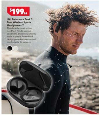 Harvey Norman JBL Endurance Peak 3 True Wireless Sports Headphones. offer