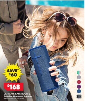 Harvey Norman ULTIMATE EARS BOOM 3 Portable Bluetooth Speaker.** offer