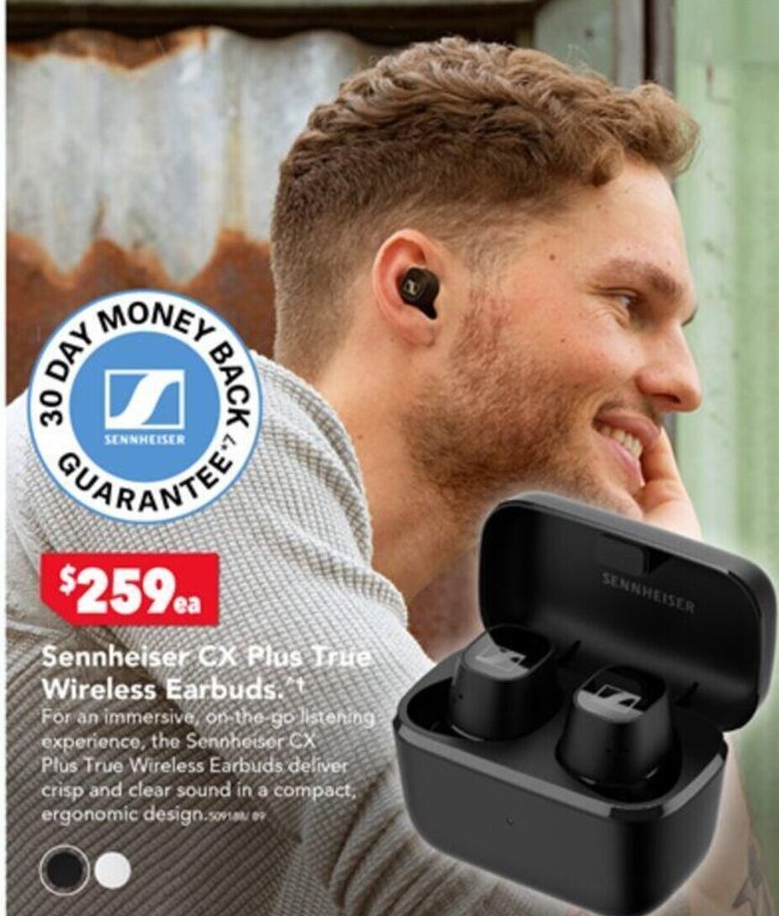 Sennheiser CX Plus True Wireless Earbuds. offer at Harvey Norman