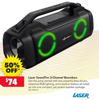 Harvey Norman Laser SoundTec 2-Channel Boombox. offer