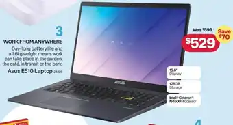 Australia Post Asus E510 Laptop 24325 offer