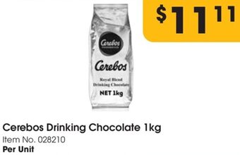 Campbells Wholesale Cerebos Drinking Chocolate 1kg offer