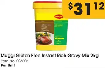 Campbells Wholesale Maggi Gluten Free Instant Rich Gravy Mix 2kg offer