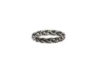 Bevilles Jewellery Sterling Silver Oxidised Twist Plaited Ring - O offer