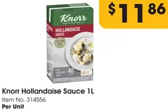 Campbells Wholesale Knorr Hollandaise Sauce 1L Item No. 314556 offer