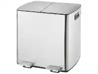 Officeworks J.Burrows Stainless Steel Twin Bin 2x20L Silver offer