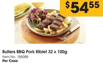 Butlers BBQ Pork Riblet 32 x 100g Item No. 185088 Per Case