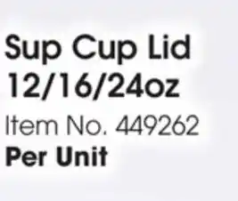 Sup Cup Lid 12/16/24oz