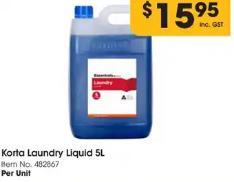 Campbells Wholesale Korta Laundry Liquid 5L Item No. 482867 offer