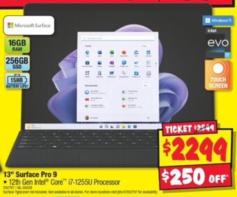 JB Hi-Fi 13" Surface Pro 9 offer