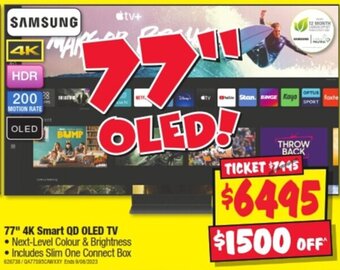 JB Hi-Fi 77" 4K Smart QD OLED TV offer