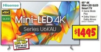 JB Hi-Fi 65" 4K Mini-LED QLED Smart TV offer