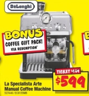 JB Hi-Fi La Specialista Arte Manual Coffee Machine offer