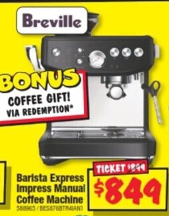 JB Hi-Fi Barista Express Impress Manual Coffee Machine offer