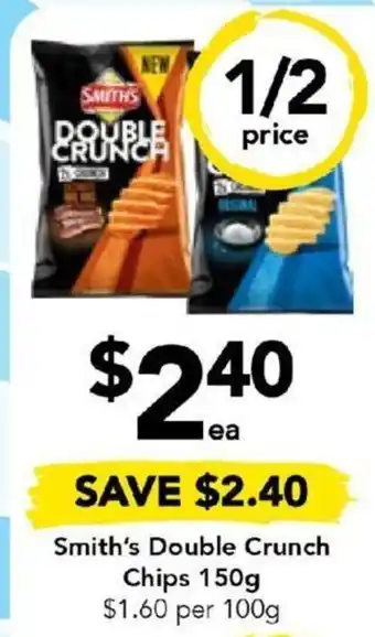 Drakes Smith's Double Crunch Chips 150g offer