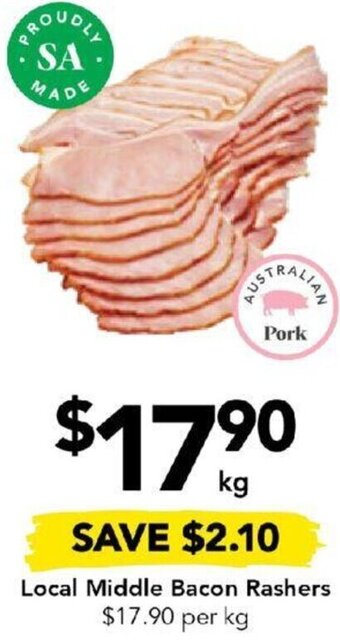 Drakes Local Middle Bacon Rashers offer