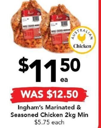Drakes Ingham's Marinated & Seasoned Chicken 2kg Min offer