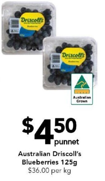 Drakes Australian Driscoll's Blueberries 125g offer