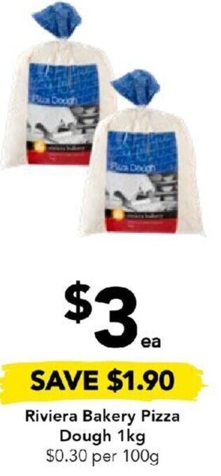 Riviera Bakery Pizza Dough 1kg
