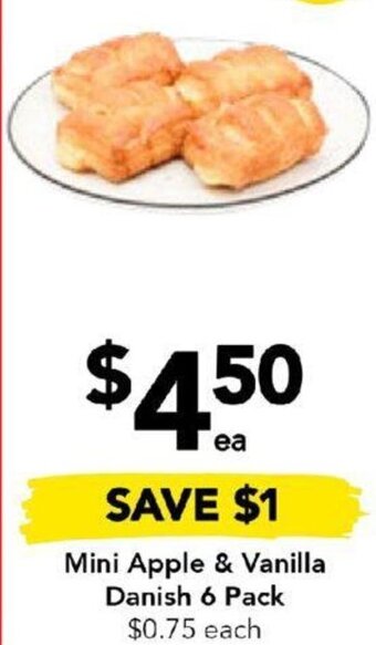 Drakes Mini Apple & Vanilla Danish 6 Pack offer