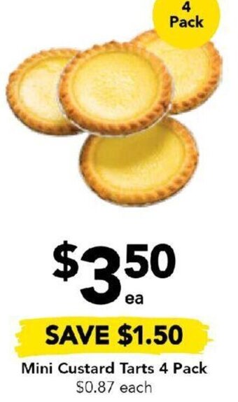 Mini Custard Tarts 4 Pack