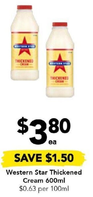 Drakes Western Star Thickened Cream 600ml offer
