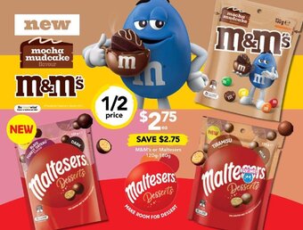 Drakes M&M's or Maltesers 120g-180g offer