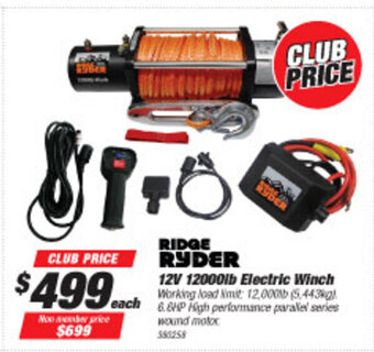 SuperCheap Auto Ridge Ryder 12V 12000lb Electric Winch offer