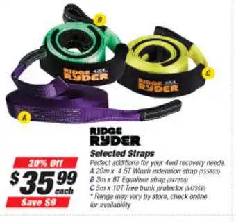 SuperCheap Auto Ridge Ryder Selected Straps offer