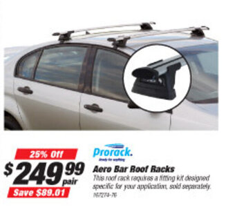 SuperCheap Auto Prorack Aero Bar Roof Racks offer