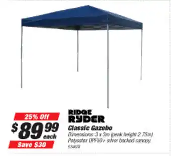 SuperCheap Auto Ridge Ryder Classic Gazebo offer