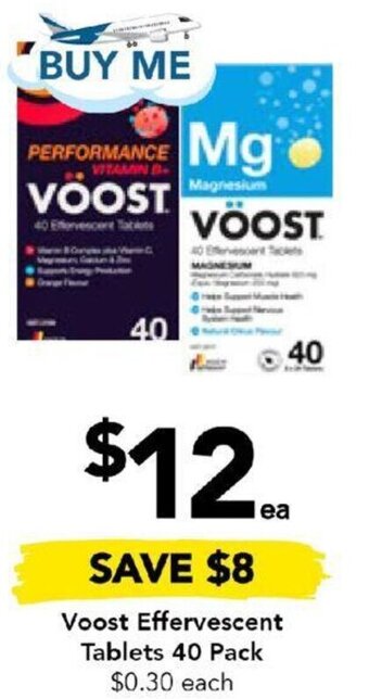 Voost Effervescent Tablets 40 Pack