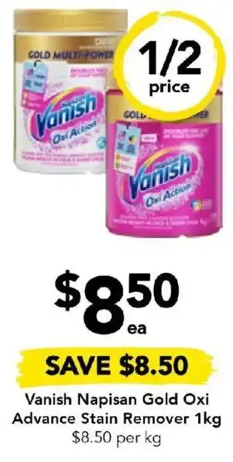 Drakes Vanish Napisan Gold Oxi Advance Stain Remover 1kg offer