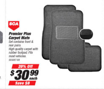 SuperCheap Auto SCA Premier Plus Carpet Mats offer