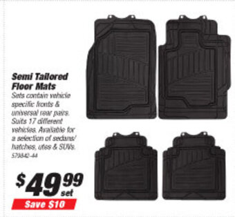 SuperCheap Auto Semi Tailored Floor Mats offer