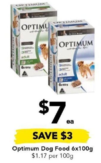 Drakes Optimum Dog Food 6x100g offer