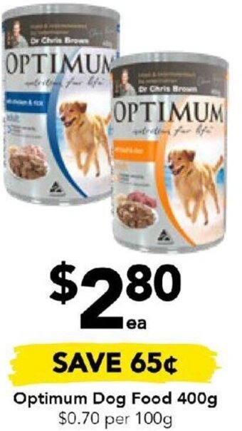 Drakes Optimum Dog Food 400g offer