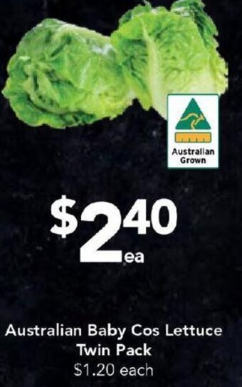 Drakes Australian Baby Cos Lettuce Twin Pack offer