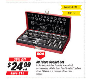 SuperCheap Auto SCA 30 Piece Socket Set offer