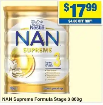 My Chemist NAN Supreme Formula Stage 3 800g offer