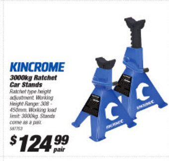SuperCheap Auto Kincrome 3000kg Ratchet Car Stands offer