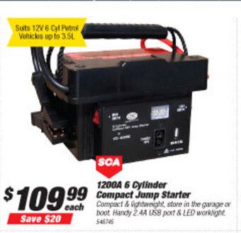 SuperCheap Auto SCA 1200A 6 Cylinder Compact Jump Starter offer