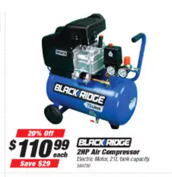 SuperCheap Auto Black Ridge 2HP Air Compressor offer