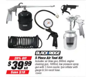 SuperCheap Auto Black RIdge 5 Piece Air Tool Kit offer