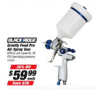 SuperCheap Auto Black Ridge Gravity Feed Pro Air Spray Gun offer