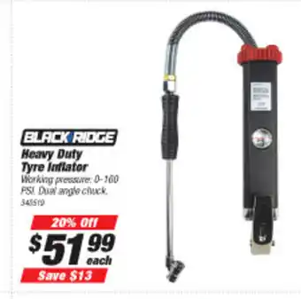 SuperCheap Auto Black Ridge Tyre Inflator offer
